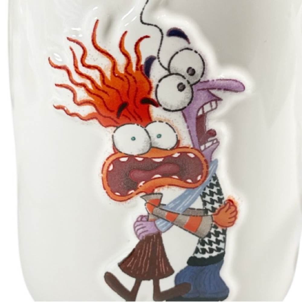 Rae Dunn White Mug with Orange Interior - "Having a Meltdown" - Picture 3 of 4
